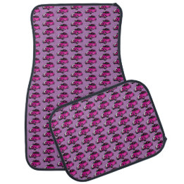 Alfombrilla De Coche Clásico Grunge Rosa Púrpura