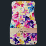 Alfombrilla De Coche Flores Shabby Flowers Meadow<br><div class="desc">Diseño de patrones florales en pradera. La perfecta idea de regalo romántico. Haga clic en el botón Personalizar para cambiar fuentes,  mover texto y personalizar de su diseño.</div>