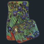 Alfombrilla De Coche Irises de Vincent van Gogh, Arte de Jardín Vintage<br><div class="desc">Irises (1889) de Vincent van Gogh es un bello arte vintage post impresionsionismo paisaje floral con un jardín con iris morado barbudo cultivado por amapolas naranjas. Una sola flor blanca de iris está floreciendo al borde. Sobre el artista: Vincent Willem van Gogh (1853-1890) fue uno de los pintores más famosos...</div>