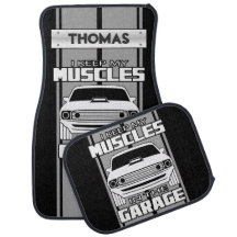 Mantengo Mis Músculos En El Garaje Muscle Car Gray