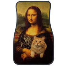 Mona Lisa con su gato Amantes de mascotas (piel de