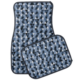 Alfombrilla De Coche Patrón geométrico azul