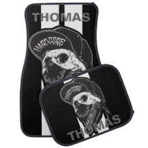 Rayas blancas de cráneo hardcore Bandana personali