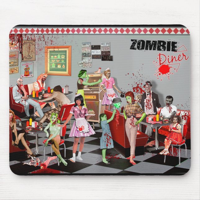 Alfombrilla De Coche Zombie Diner (Frente)