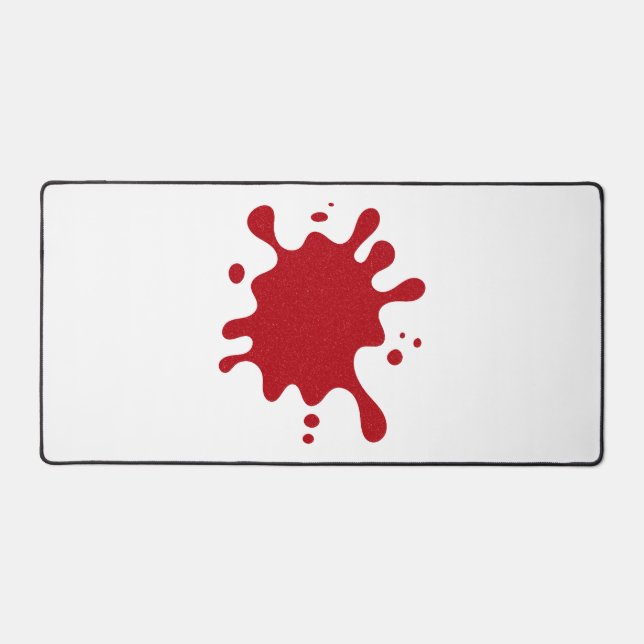 Alfombrilla de escritorio blanca con salpicadura d (Anverso)