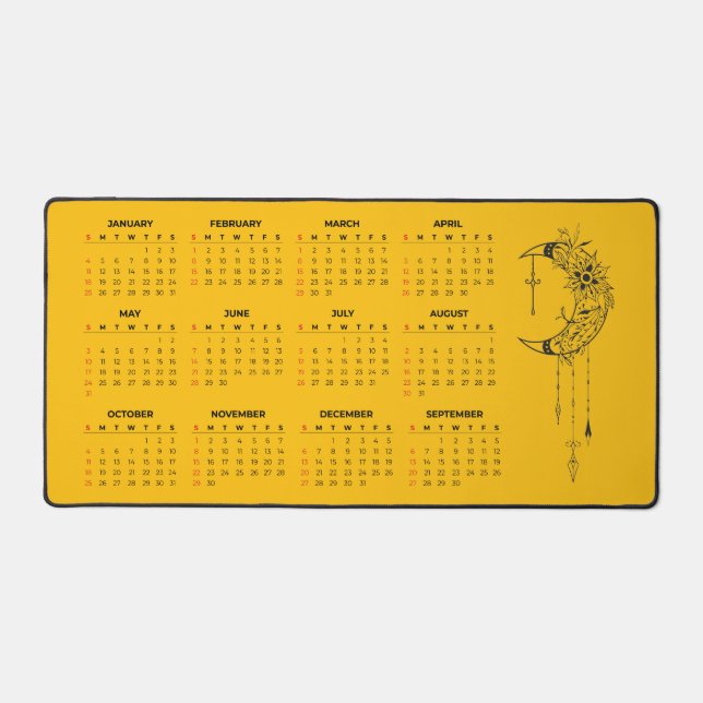 Alfombrilla de escritorio Calendario 2026 - Luna C (Anverso)