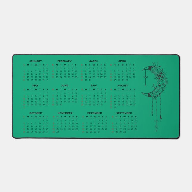 Alfombrilla de escritorio Calendario 2026 - Luna C (Anverso)