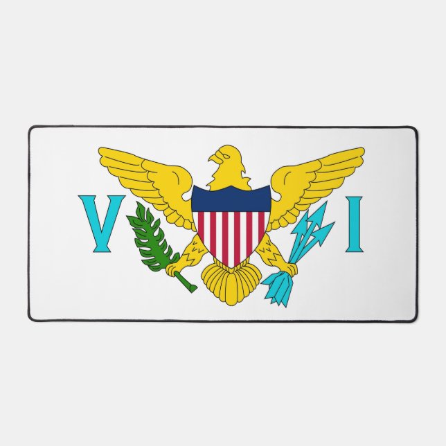 Alfombrilla de escritorio con bandera de Islas Vír (Anverso)