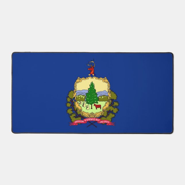 Alfombrilla de escritorio con bandera de Vermont,  (Anverso)