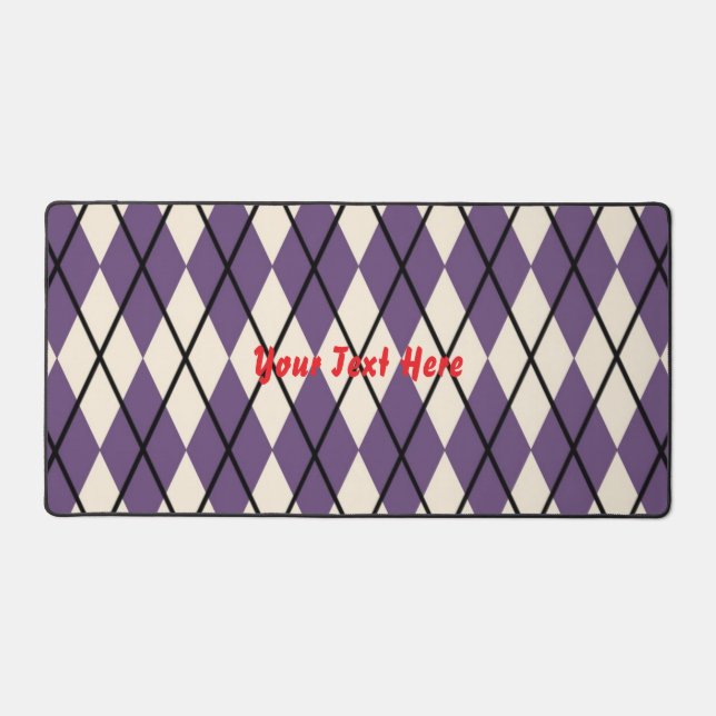 Alfombrilla de escritorio con estampado de cuadros (Anverso)
