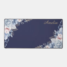 Alfombrilla de escritorio con flores personalizada