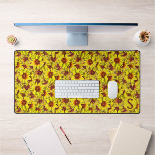 Alfombrilla de escritorio con girasoles