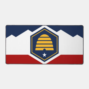 Alfombrilla de escritorio con la bandera de Utah,
