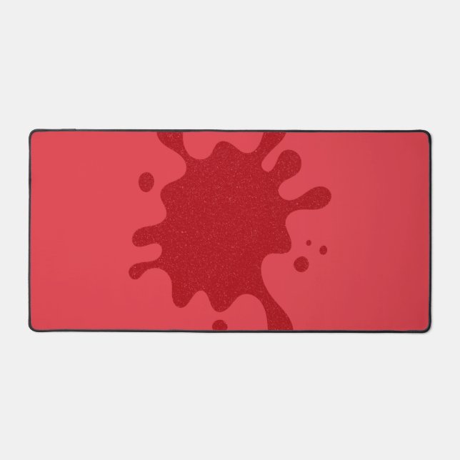 Alfombrilla de escritorio con mancha de tinta roja (Anverso)
