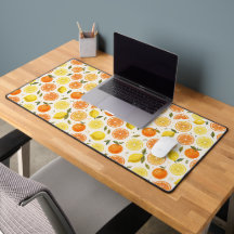 Alfombrilla de escritorio con patrón de frutas cít