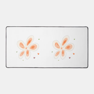 Alfombrilla de escritorio de arte de flor naranja 