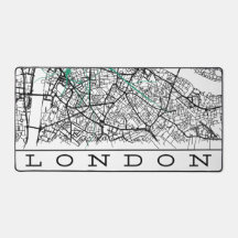 Alfombrilla de escritorio de Londres mapeada