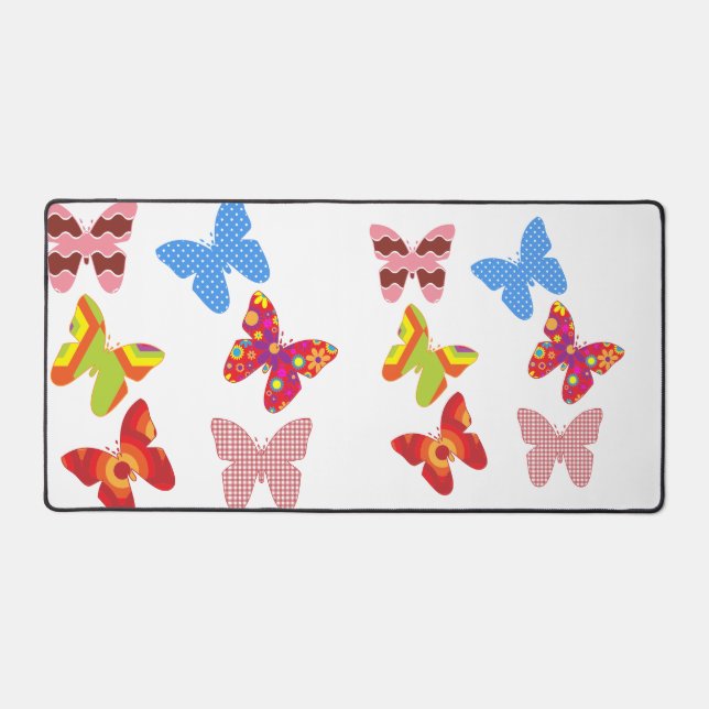 Alfombrilla de escritorio de mariposa (Anverso)