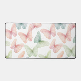 Alfombrilla de escritorio de mariposa pastel