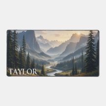 Alfombrilla de escritorio de montaña personalizada