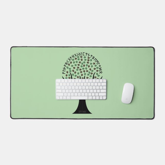 Alfombrilla de escritorio del árbol rúnico (Teclado y ratón)