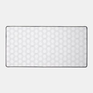 Alfombrilla de escritorio estética de panal blanco