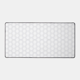 Alfombrilla de escritorio estética de panal blanco