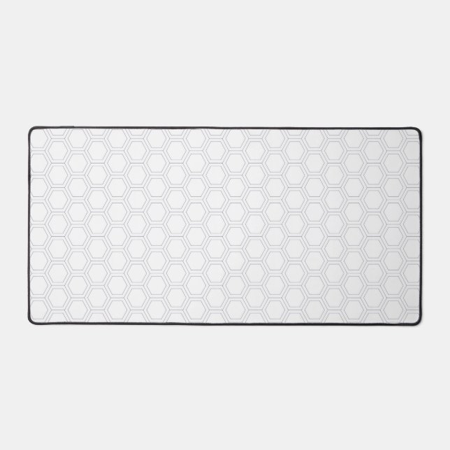 Alfombrilla de escritorio estética de panal blanco (Anverso)