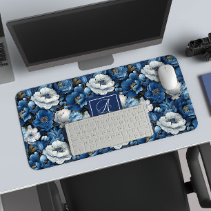 Alfombrilla de escritorio floral con nombre person