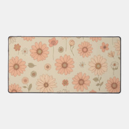 Alfombrilla de escritorio floral, decoración estét