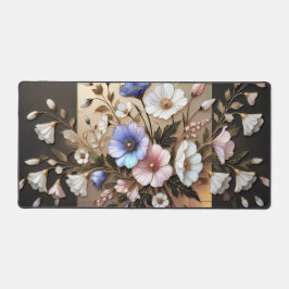 Alfombrilla de escritorio floral elegante lujosa a