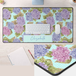 Alfombrilla de escritorio floral personalizada con