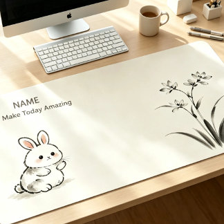 Alfombrilla de escritorio minimalista con nombre p