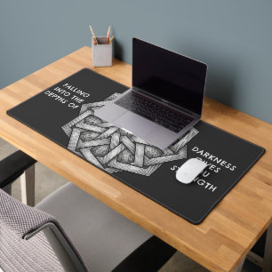 Alfombrilla de escritorio minimalista negra Profun
