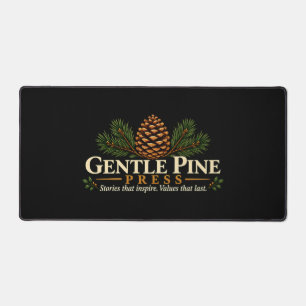 Alfombrilla de escritorio negra Gentle Pine Press