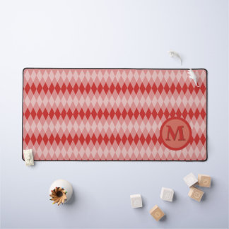 Alfombrilla de escritorio - Patrón Argyle en rojo 