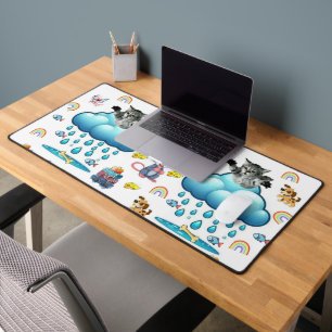 Alfombrilla de escritorio Perro Gato Ratón Pescado