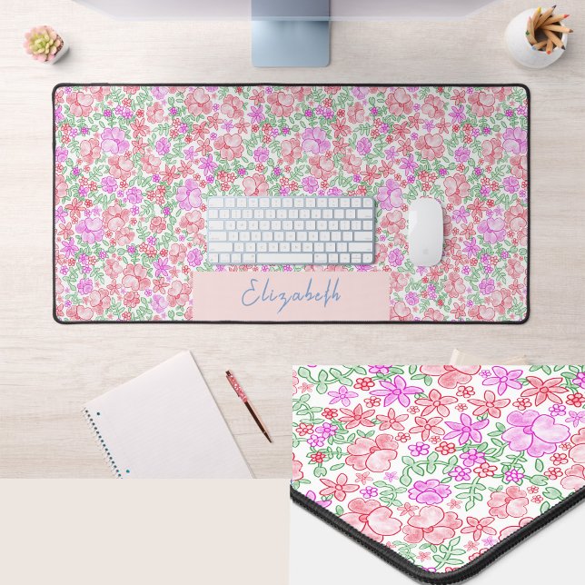 Alfombrilla de escritorio personalizada con flores (Subido por el creador)