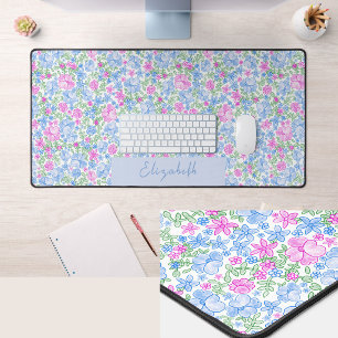 Alfombrilla de escritorio personalizada con flores