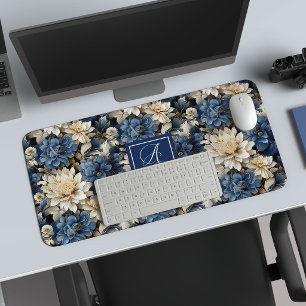 Alfombrilla de escritorio personalizada con flores