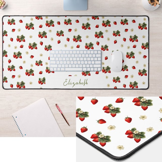 Alfombrilla de escritorio personalizada con fresas (Subido por el creador)