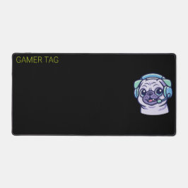 Alfombrilla de escritorio personalizada Gamer Pug 