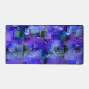 Alfombrilla de escritorio pixelada azul y púrpura