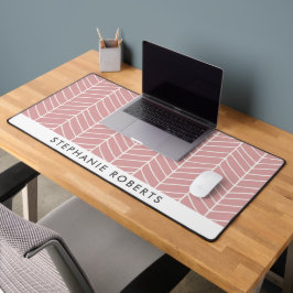 Alfombrilla de escritorio rosa retro personalizada