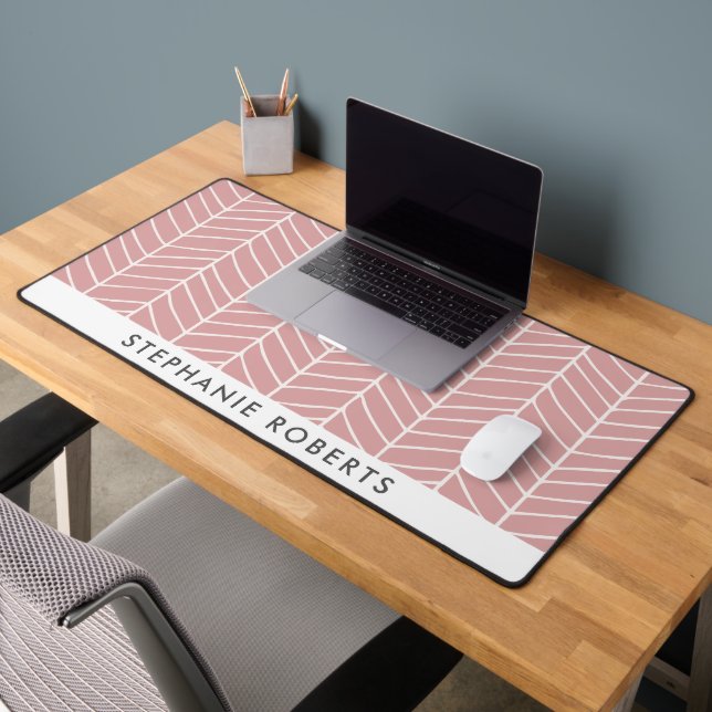 Alfombrilla de escritorio rosa retro personalizada (Oficina 2)