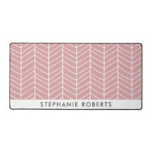 Alfombrilla de escritorio rosa retro personalizada