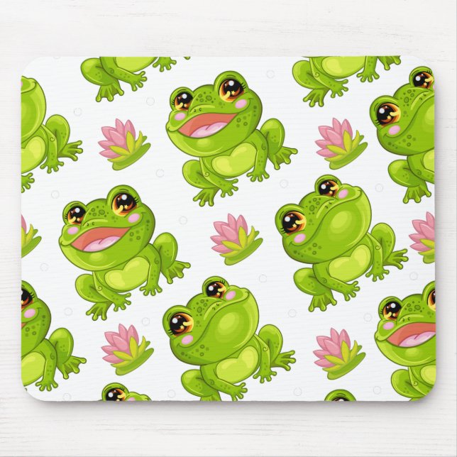 Alfombrilla De Ratón С ute ranas personalizados (Frente)