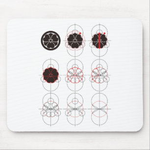 ALFOMBRILLA DE RATÓN 丸に剣酢漿草作図