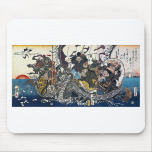 Alfombrilla De Ratón 歌 川 国 芳・斎 渓 英・・・・ ",Ukiyoe,Seven Lucky Gods