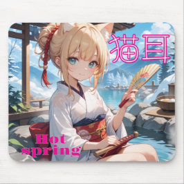 ALFOMBRILLA DE RATÓN 温泉にきた猫耳娘